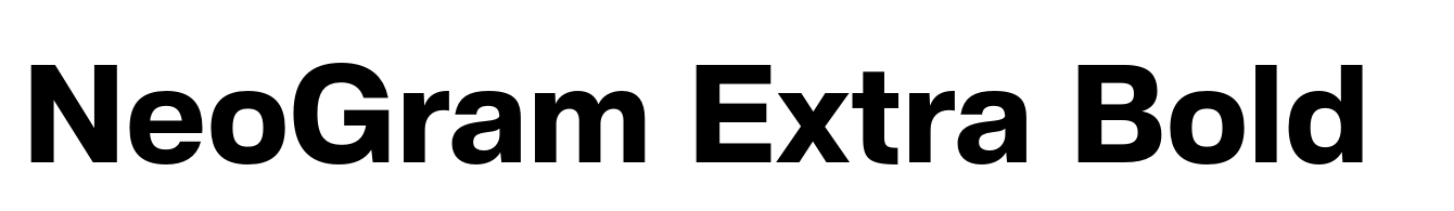 NeoGram Extra Bold